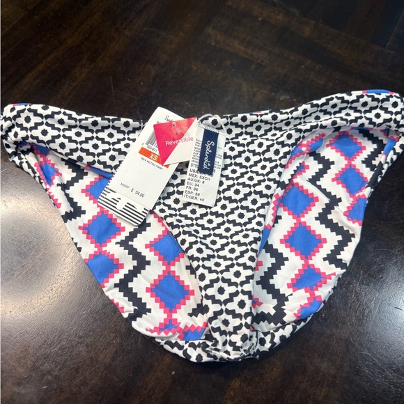 Splendid Reversible Retro Colorful Geometric Bikini Bottom - Picture 4 of 9